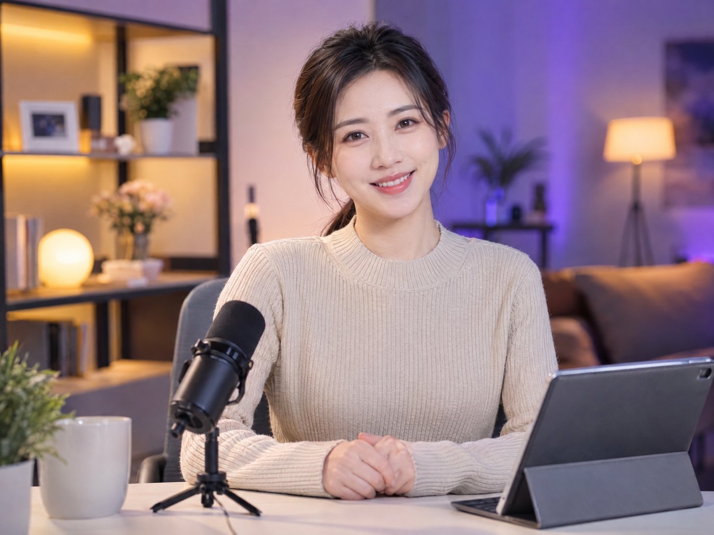海角社区 · 视频主播演播室录制画面